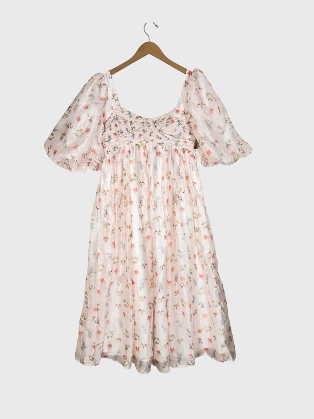Worth Collective Womens Harlow Maxi Dress Tiny Pink Floral Large Bump Friendly L - Picture 3 of 11